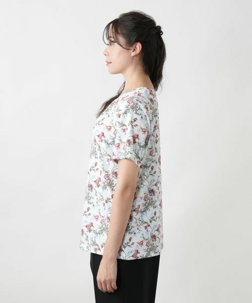Leilian PLUS HOUSE / レリアンプラスハウス カットソー | 【店舗人気】フラワー柄クルーネックカットソー | 詳細8