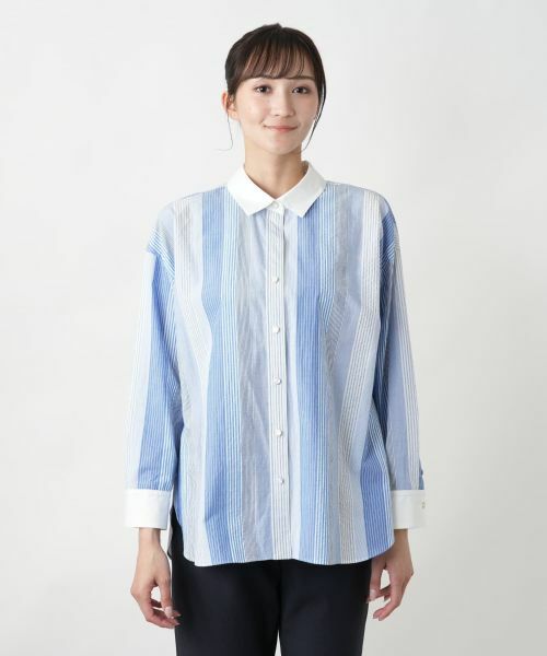 Leilian PLUS HOUSE / レリアンプラスハウス シャツ・ブラウス | 【店舗人気】ストライプブラウス | 詳細4
