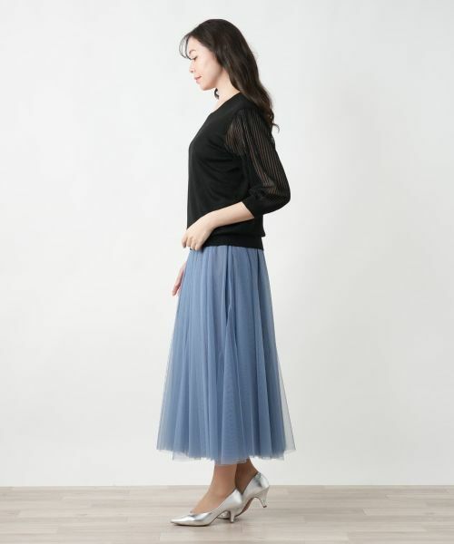 Leilian PLUS HOUSE / レリアンプラスハウス ニット・セーター | 【店舗人気】シアープリーツ切替ニット【BOURGE】 | 詳細16