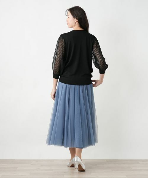 Leilian PLUS HOUSE / レリアンプラスハウス ニット・セーター | 【店舗人気】シアープリーツ切替ニット【BOURGE】 | 詳細17