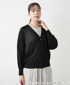 Leilian PLUS HOUSE / レリアンプラスハウス カーディガン・ボレロ | シアードルマンカーディガン【BOURGE】
