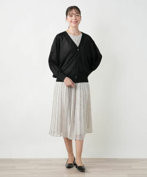 Leilian PLUS HOUSE / レリアンプラスハウス カーディガン・ボレロ | シアードルマンカーディガン【BOURGE】 | 詳細15