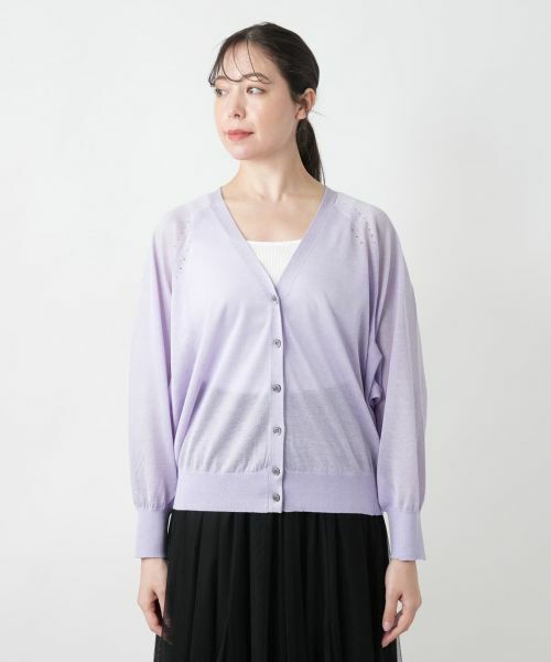 Leilian PLUS HOUSE / レリアンプラスハウス カーディガン・ボレロ | シアードルマンカーディガン【BOURGE】 | 詳細7