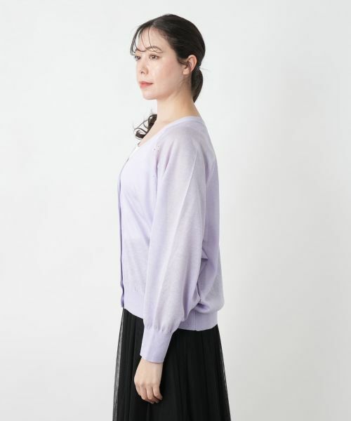 Leilian PLUS HOUSE / レリアンプラスハウス カーディガン・ボレロ | シアードルマンカーディガン【BOURGE】 | 詳細8