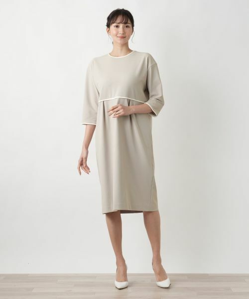 Leilian PLUS HOUSE / レリアンプラスハウス ドレス | ライン配色ワンピ−ス | 詳細1