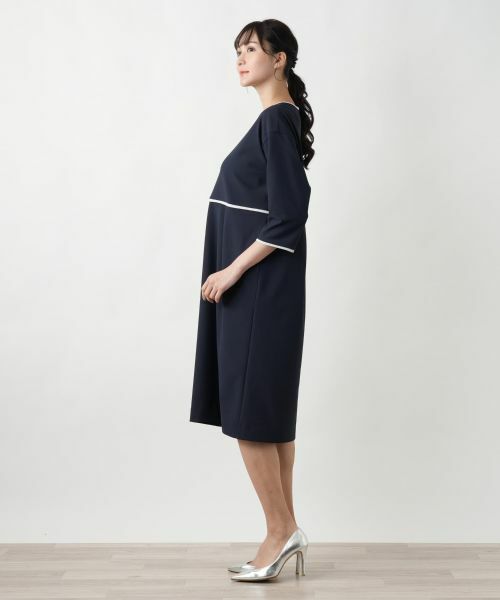 Leilian PLUS HOUSE / レリアンプラスハウス ドレス | ライン配色ワンピ−ス | 詳細5