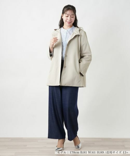 Leilian PLUS HOUSE / レリアンプラスハウス その他アウター | 【店舗人気】フード付きショートコート | 詳細4