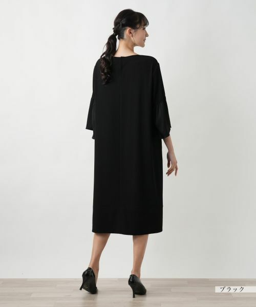 Leilian PLUS HOUSE / レリアンプラスハウス ドレス | 【店舗人気】フレアスリーブワンピ−ス | 詳細3