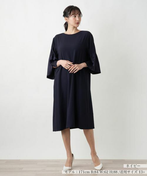 Leilian PLUS HOUSE / レリアンプラスハウス ドレス | 【店舗人気】フレアスリーブワンピ−ス | 詳細4