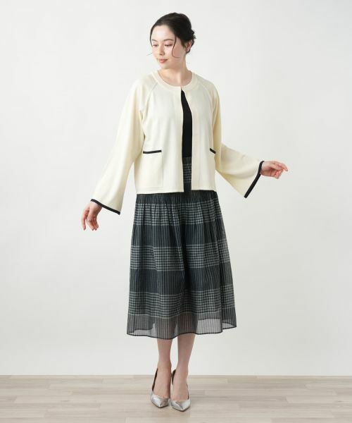 Leilian PLUS HOUSE / レリアンプラスハウス カーディガン・ボレロ | ケープ風カーディガン【BOURGE】 | 詳細4