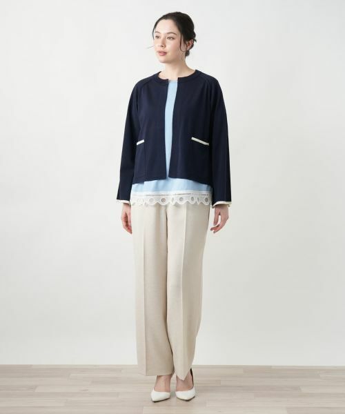 Leilian PLUS HOUSE / レリアンプラスハウス カーディガン・ボレロ | ケープ風カーディガン【BOURGE】 | 詳細7