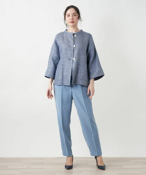 Leilian PLUS HOUSE / レリアンプラスハウス テーラードジャケット | 【店舗人気】ノーカラージャケット【STEFANONI】 | 詳細1