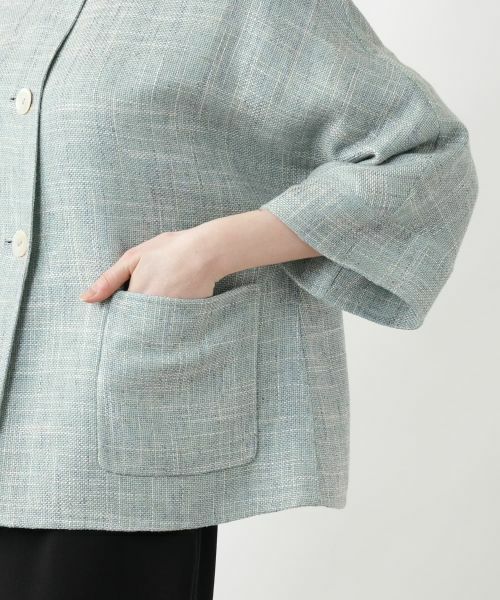 Leilian PLUS HOUSE / レリアンプラスハウス テーラードジャケット | 【店舗人気】ノーカラージャケット【STEFANONI】 | 詳細14