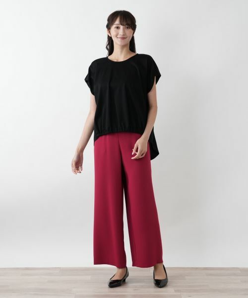 Leilian PLUS HOUSE / レリアンプラスハウス カットソー | 【店舗人気】フレンチスリーブカットソー【プラス企画】 | 詳細1