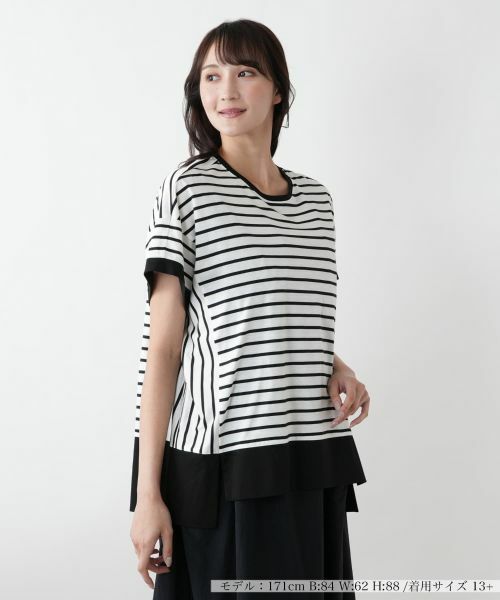 美品　ルトロワ　Letroyes ボーダー　黒 アイボリー　サイズ4 ルトロワ ニット ボーダー（メンズトップス） | ファッション の