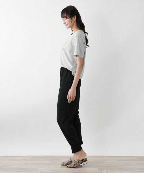 CAHLUMN リネン 黒パンツ ウエスト調整可能 CAHLUMN/Linen Gym Tapered Pant 1.1｜Daytona Park(FREAK'S