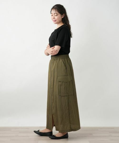 Leilian PLUS HOUSE / レリアンプラスハウス ミニ・ひざ丈スカート | フロントジップロングスカート【プラス企画】 | 詳細5