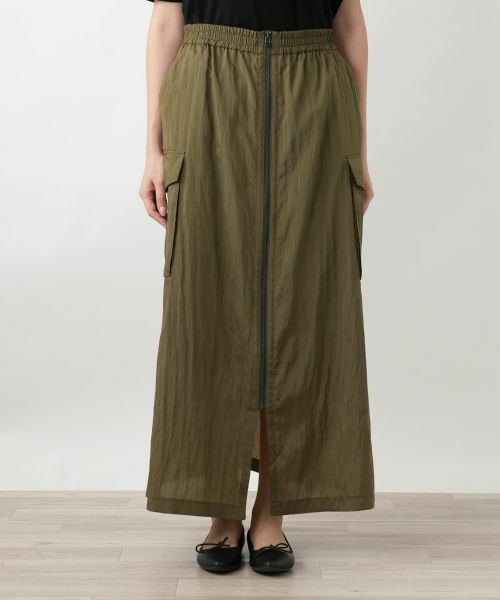 Leilian PLUS HOUSE / レリアンプラスハウス ミニ・ひざ丈スカート | フロントジップロングスカート【プラス企画】 | 詳細7