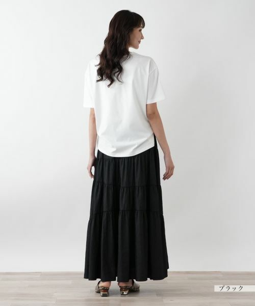 Leilian PLUS HOUSE / レリアンプラスハウス ミニ・ひざ丈スカート | ティアードロングスカート【プラス企画】 | 詳細3