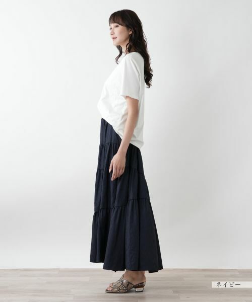 Leilian PLUS HOUSE / レリアンプラスハウス ミニ・ひざ丈スカート | ティアードロングスカート【プラス企画】 | 詳細5