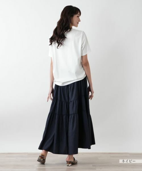 Leilian PLUS HOUSE / レリアンプラスハウス ミニ・ひざ丈スカート | ティアードロングスカート【プラス企画】 | 詳細6