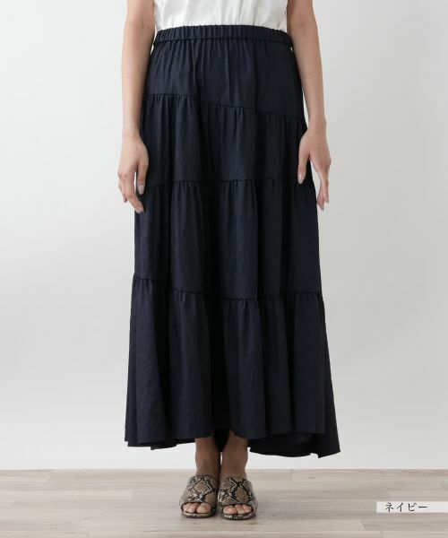 Leilian PLUS HOUSE / レリアンプラスハウス ミニ・ひざ丈スカート | ティアードロングスカート【プラス企画】 | 詳細7