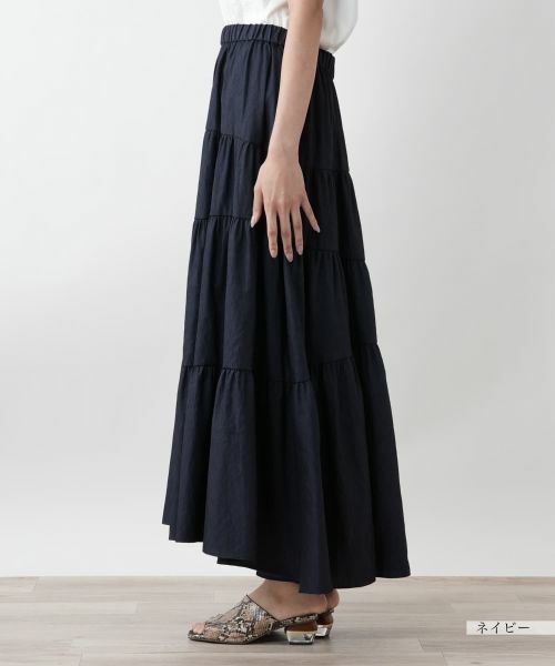 Leilian PLUS HOUSE / レリアンプラスハウス ミニ・ひざ丈スカート | ティアードロングスカート【プラス企画】 | 詳細8