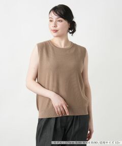 Leilian PLUS HOUSE / レリアンプラスハウス ニット・セーター | 【店舗人気】ノースリーブトップス【NEMIKA】