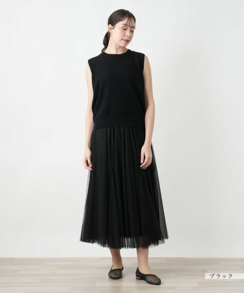 Leilian PLUS HOUSE / レリアンプラスハウス ニット・セーター | 【店舗人気】ノースリーブトップス【NEMIKA】 | 詳細1