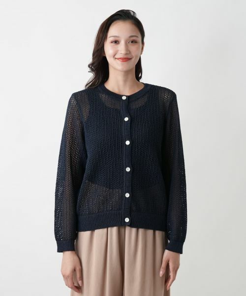 Leilian PLUS HOUSE / レリアンプラスハウス カーディガン・ボレロ | 【店舗人気】メッシュ編みカーディガン | 詳細10