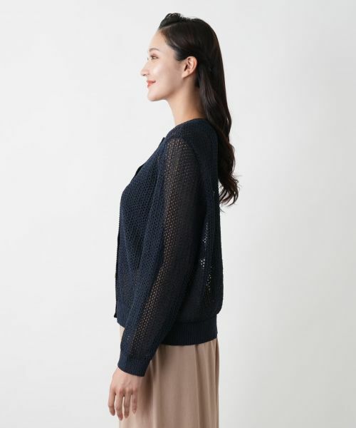 Leilian PLUS HOUSE / レリアンプラスハウス カーディガン・ボレロ | 【店舗人気】メッシュ編みカーディガン | 詳細11