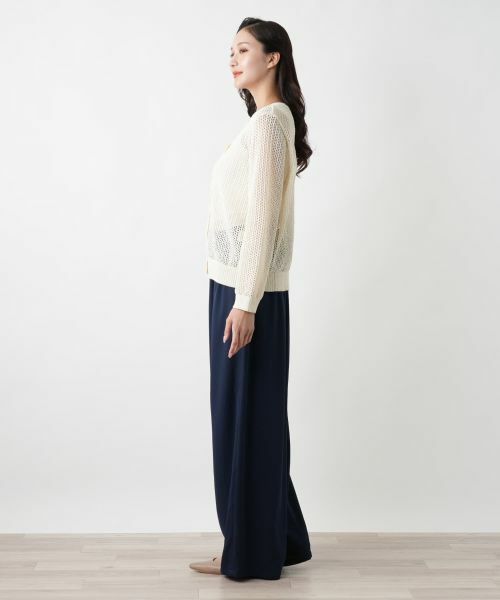 Leilian PLUS HOUSE / レリアンプラスハウス カーディガン・ボレロ | 【店舗人気】メッシュ編みカーディガン | 詳細2