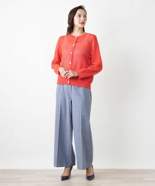 Leilian PLUS HOUSE / レリアンプラスハウス カーディガン・ボレロ | 【店舗人気】メッシュ編みカーディガン | 詳細4