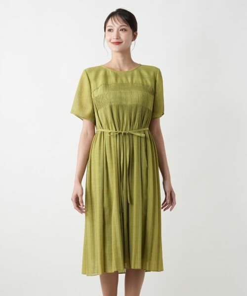 Leilian PLUS HOUSE / レリアンプラスハウス ドレス | プリーツ切替ワンピース | 詳細8