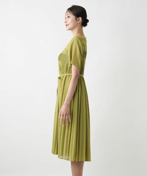 Leilian PLUS HOUSE / レリアンプラスハウス ドレス | プリーツ切替ワンピース | 詳細9