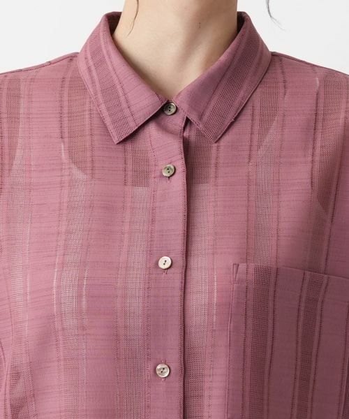 Leilian PLUS HOUSE / レリアンプラスハウス シャツ・ブラウス | 透かしストライプブラウス | 詳細10