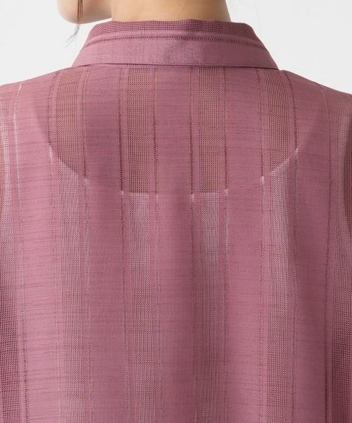 Leilian PLUS HOUSE / レリアンプラスハウス シャツ・ブラウス | 透かしストライプブラウス | 詳細11