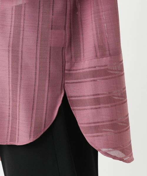 Leilian PLUS HOUSE / レリアンプラスハウス シャツ・ブラウス | 透かしストライプブラウス | 詳細15