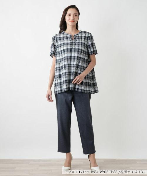 Leilian PLUS HOUSE / レリアンプラスハウス シャツ・ブラウス | チェックブラウス | 詳細1