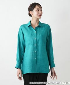 Leilian PLUS HOUSE / レリアンプラスハウス シャツ・ブラウス | 【店舗人気】麻ブラウス