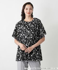 Leilian PLUS HOUSE / レリアンプラスハウス シャツ・ブラウス | フラワープリントブラウス