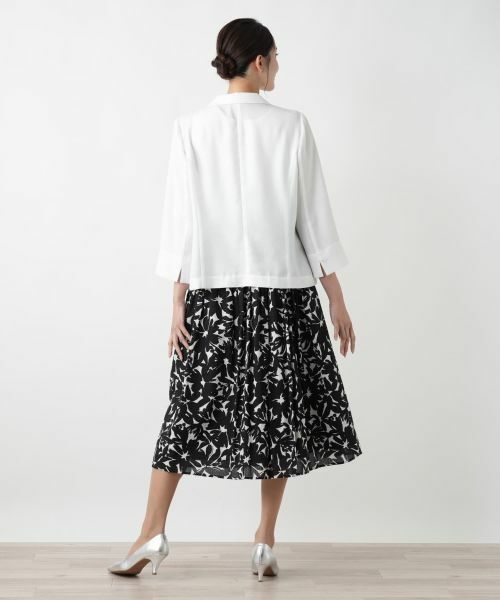 Leilian PLUS HOUSE / レリアンプラスハウス ミニ・ひざ丈スカート | プリントフレアスカート | 詳細3