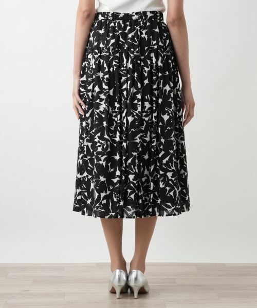 Leilian PLUS HOUSE / レリアンプラスハウス ミニ・ひざ丈スカート | プリントフレアスカート | 詳細6