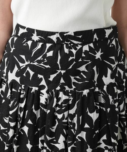 Leilian PLUS HOUSE / レリアンプラスハウス ミニ・ひざ丈スカート | プリントフレアスカート | 詳細7