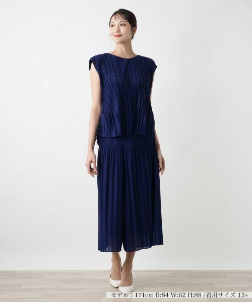 Leilian PLUS HOUSE / レリアンプラスハウス その他パンツ | 【店舗人気】プリーツワイドパンツ【セレモニー】 | 詳細4