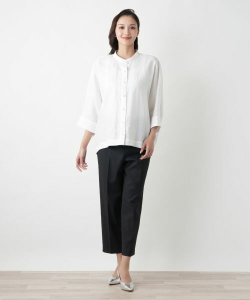 Leilian PLUS HOUSE / レリアンプラスハウス シャツ・ブラウス | バンドカラーブラウス | 詳細1