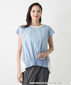 Leilian PLUS HOUSE / レリアンプラスハウス 【店舗人気】プリントハイネックカットソー【BINDA】 ボタニカル柄ハイネックカットソー【Leilian WHITE