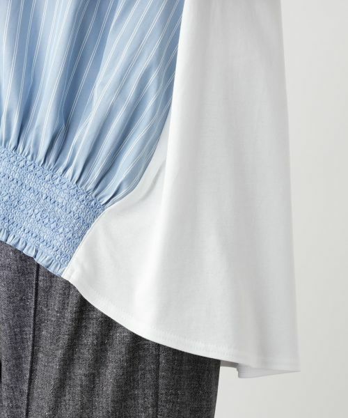 Leilian PLUS HOUSE / レリアンプラスハウス カットソー | 【店舗人気】ストライプ切替カットソー | 詳細14