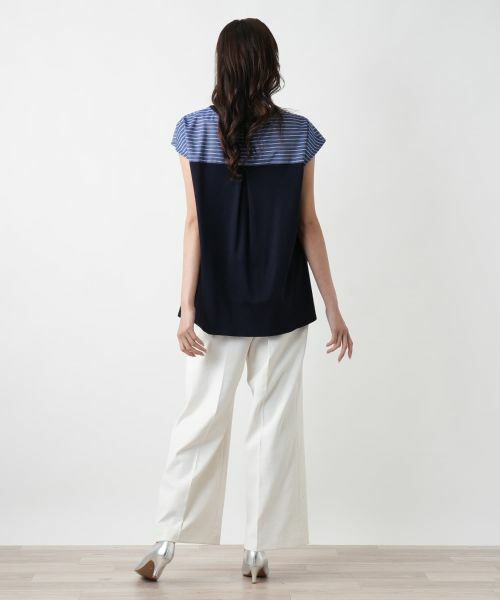 Leilian PLUS HOUSE / レリアンプラスハウス カットソー | 【店舗人気】ストライプ切替カットソー | 詳細3