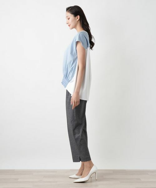 Leilian PLUS HOUSE / レリアンプラスハウス カットソー | 【店舗人気】ストライプ切替カットソー | 詳細5